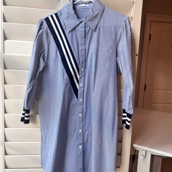 Oh Dresses & Skirts - Striped Blue Shirt Dress